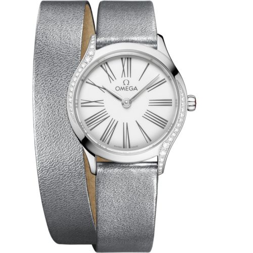 Omega Mini Trésor Quartz 26 Stainless Steel - Diamond / White Enamel / Double Tour